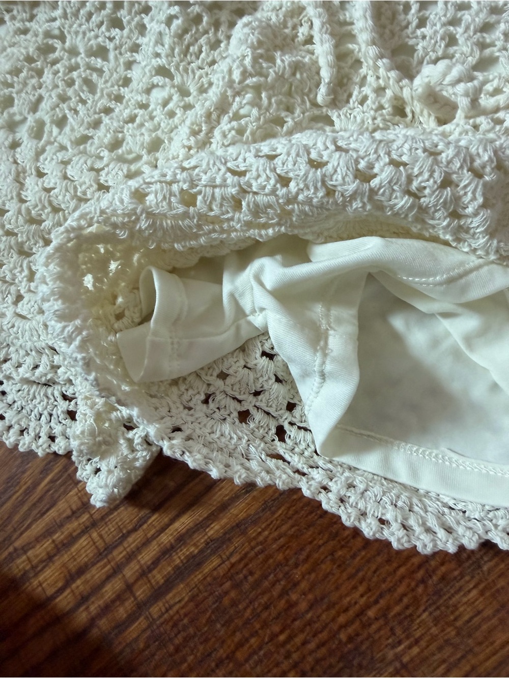 Poof! Cream Crochet Knit Shorts - Picture 7 of 8